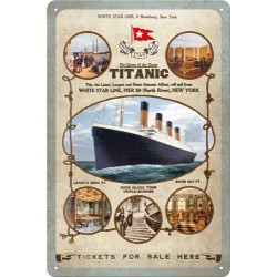 Placa metalica - Titanic - 20x30 cm